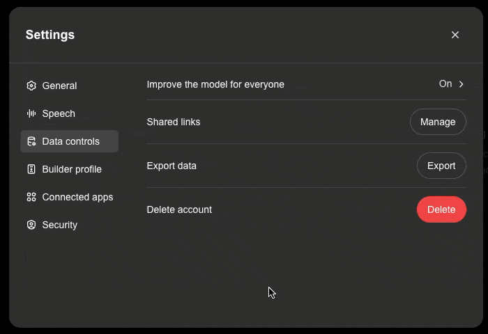 Protecting Your Privacy: How to Opt Out of ChatGPT's Data Collection 4 Settings Menu Data Controls